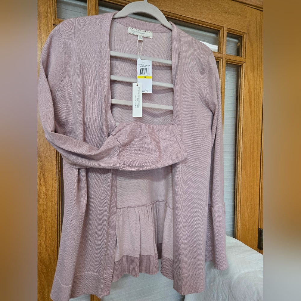 Ann Taylor Pink Cardigan Sweater Elegant Soft Knit